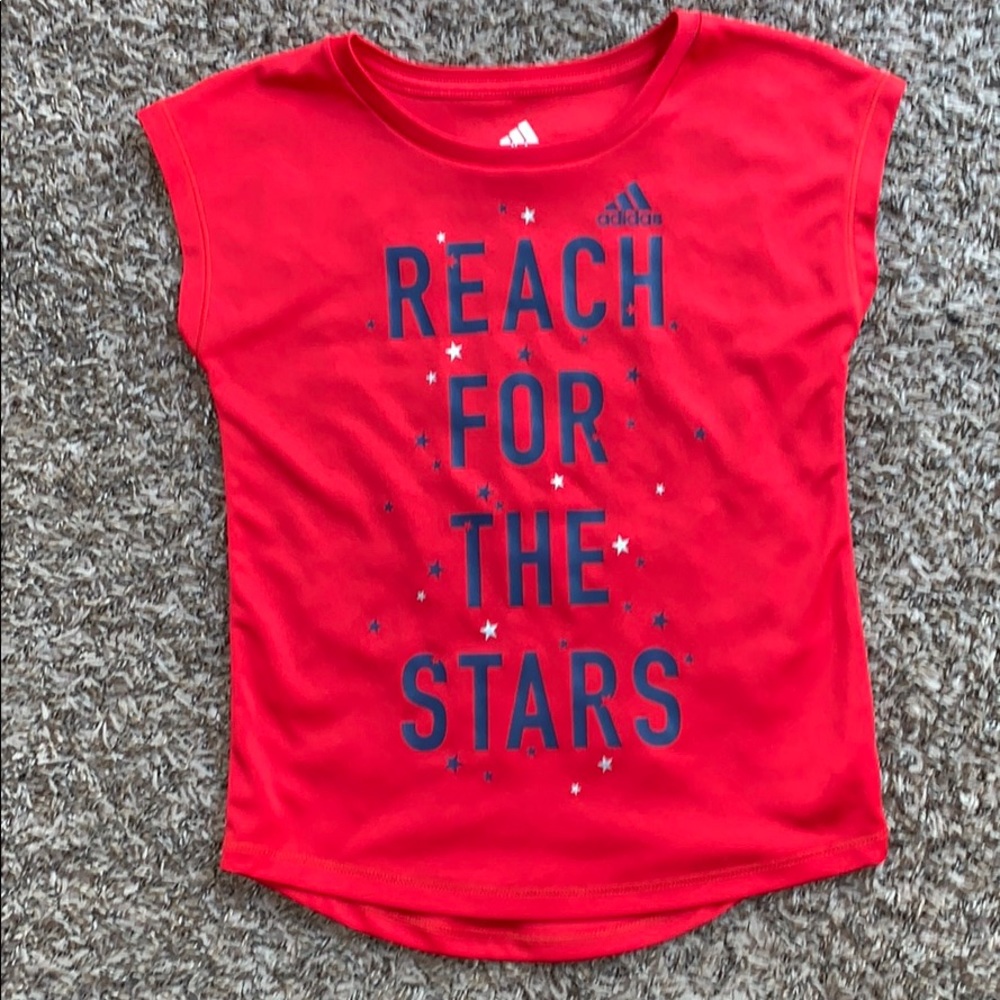 Adidas Red Sleeveless Shirt Girl Size 5